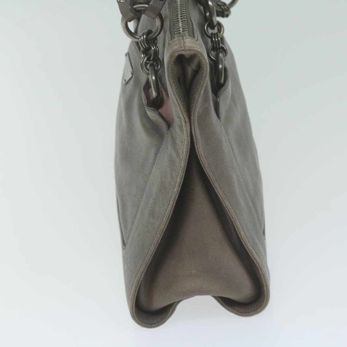 Prada Grey Leather Shoulder Bag (Pre-Owned) Size ONE SIZE - 5 Thumbnail