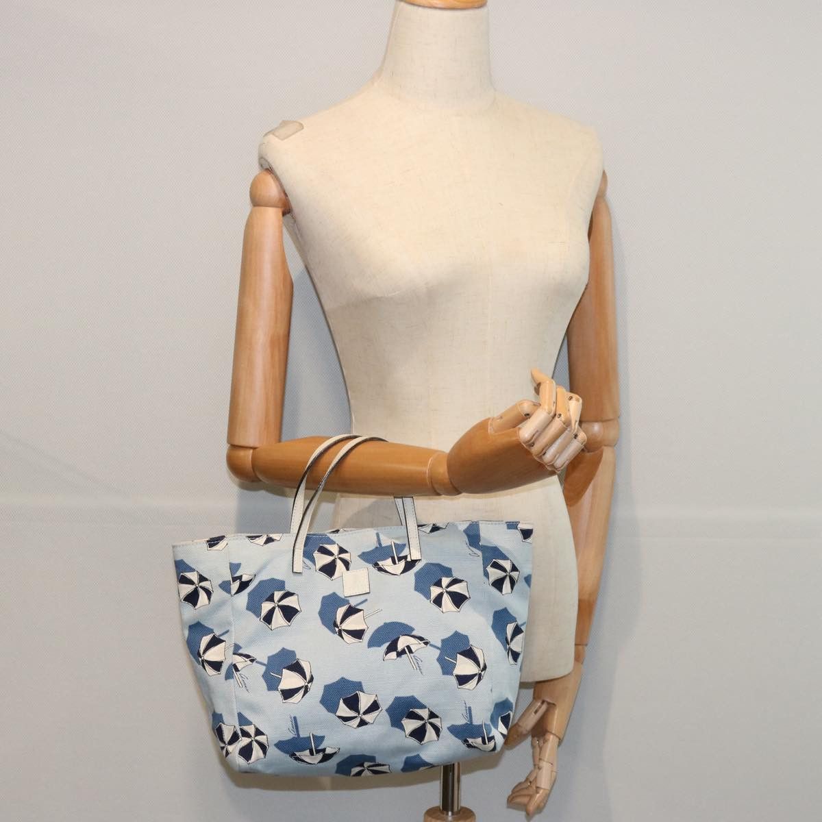 Gucci Blue Canvas Handbag (Pre-Owned) Size ONE SIZE - 7 Thumbnail