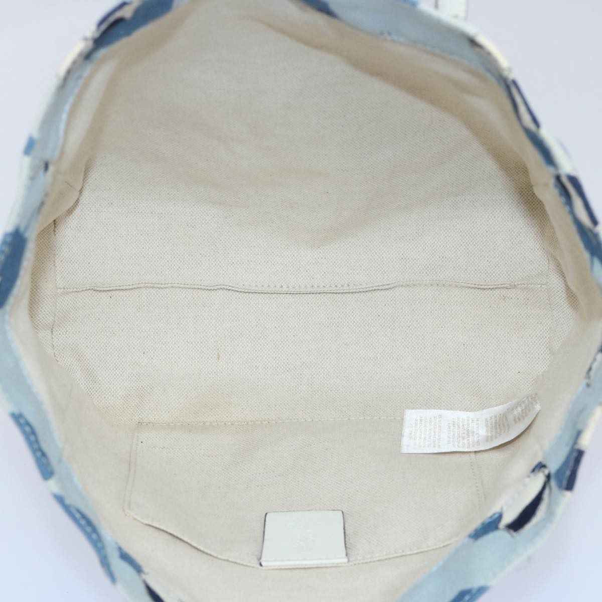 Gucci Blue Canvas Handbag (Pre-Owned) Size ONE SIZE - 5 Thumbnail