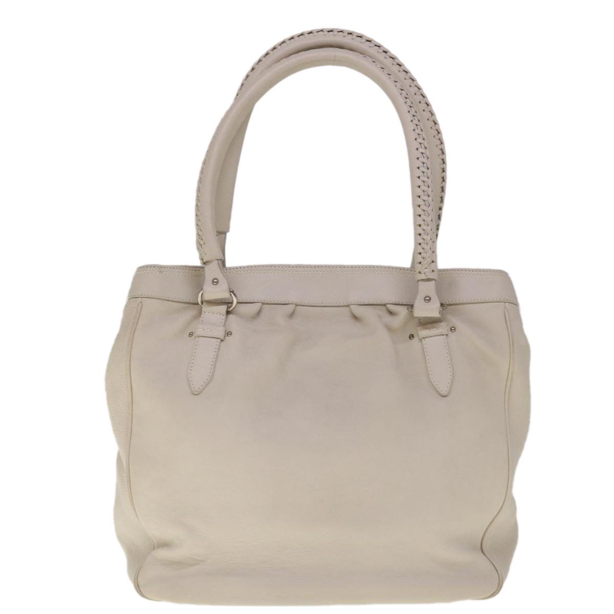 Dior White Leather Tote Bag (Pre-Owned) Size ONE SIZE - 2 Thumbnail