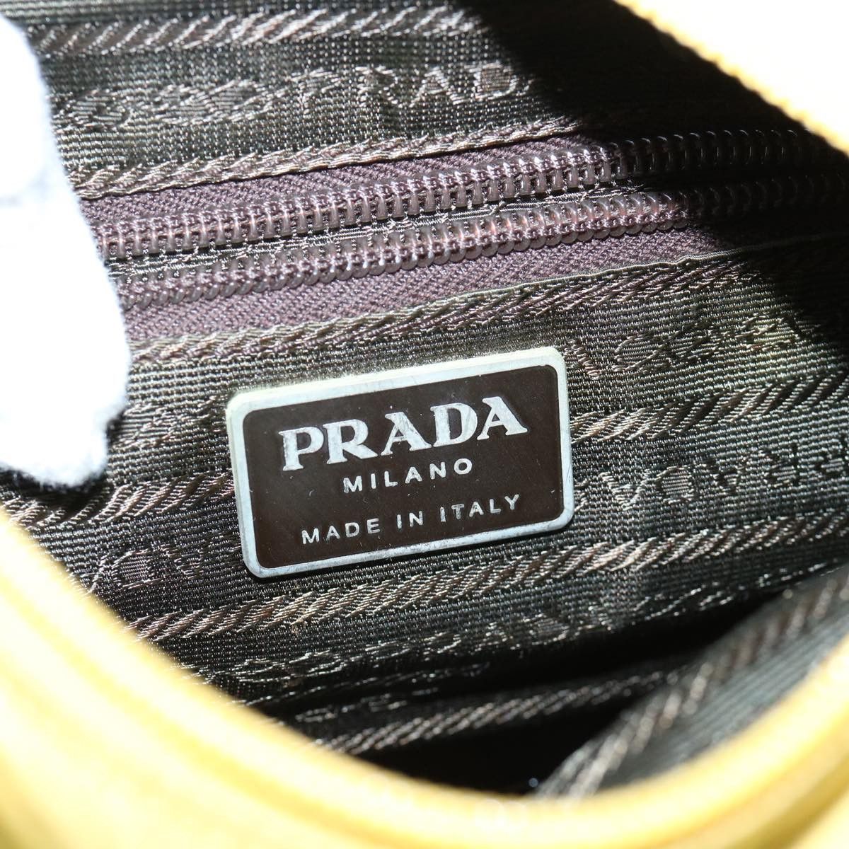Prada Yellow Canvas Shoulder Bag (Pre-Owned) Size ONE SIZE - 8 Thumbnail