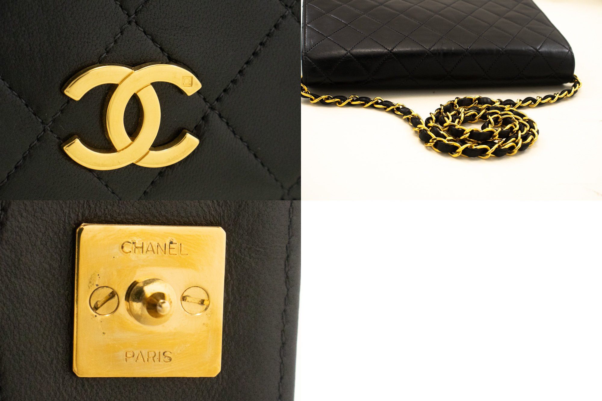 Chanel Full Flap Black Leather Shoulder Bag (Pre-Owned) Size ONE SIZE - 11 Thumbnail