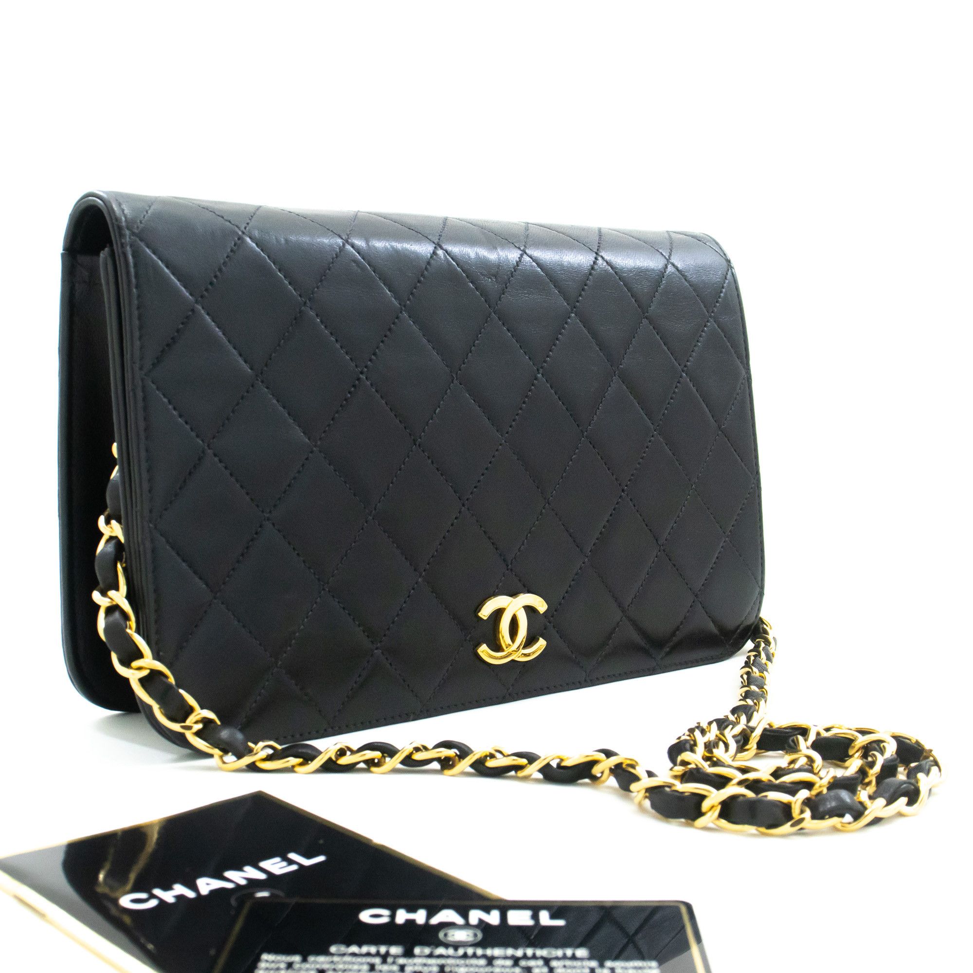 Chanel Full Flap Black Leather Shoulder Bag (Pre-Owned) Size ONE SIZE - 9 Thumbnail