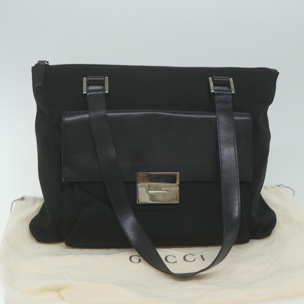 Gucci -- Black Synthetic Shoulder Bag (Pre-Owned) Size ONE SIZE - 9 Thumbnail
