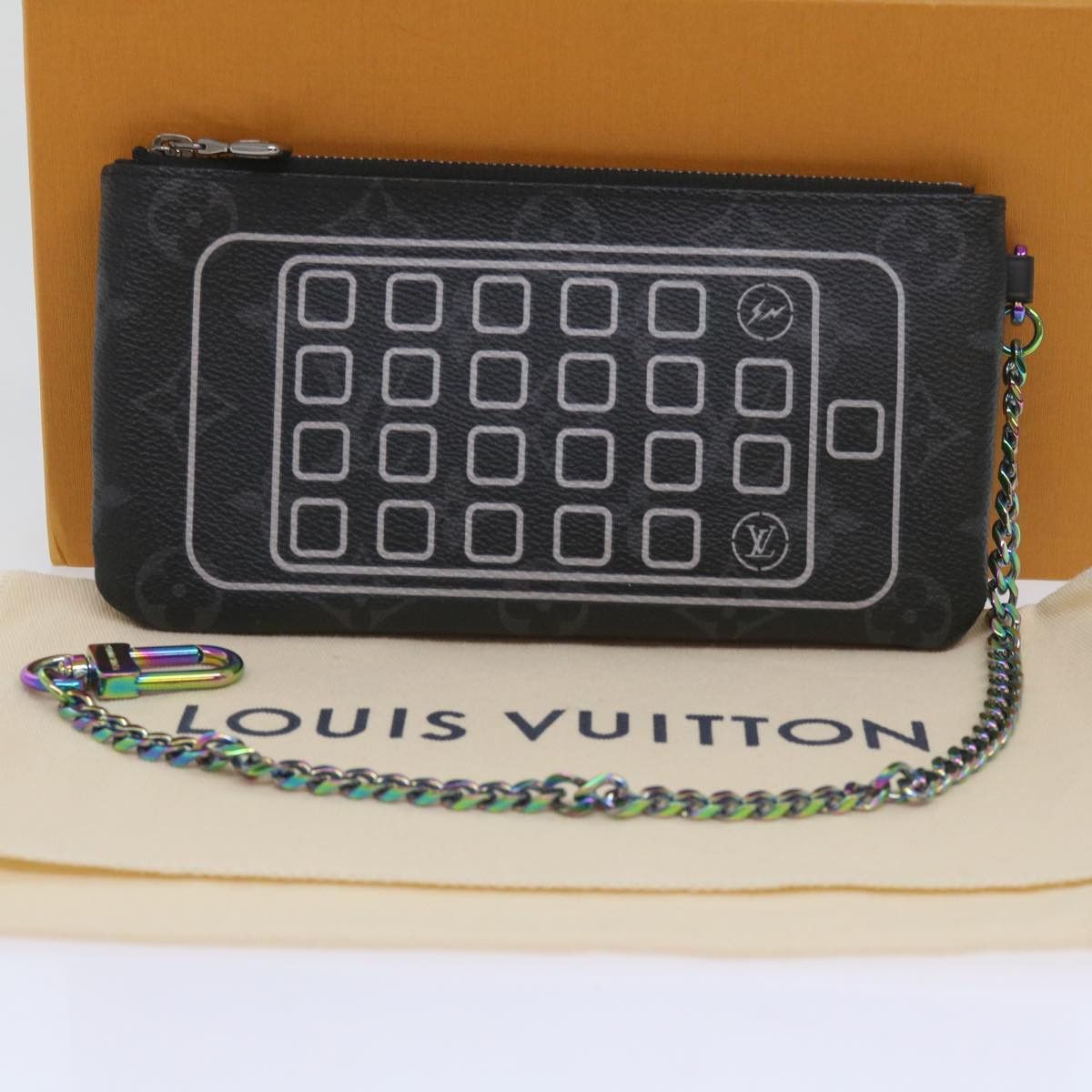 Louis Vuitton Pochette Clés Black Canvas Clutch Bag (Pre-Owned) Size ONE SIZE - 9 Thumbnail