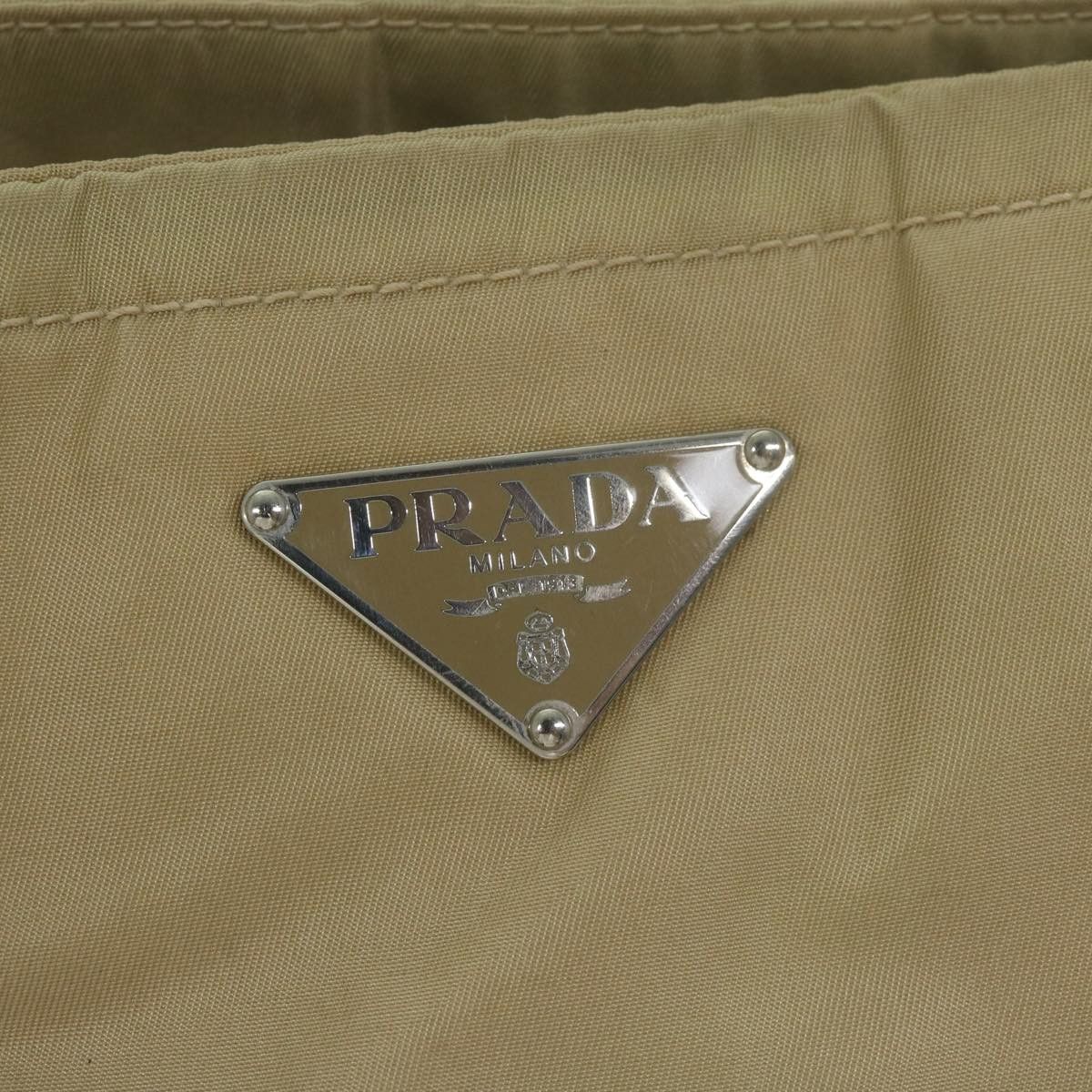Prada Tessuto Beige Synthetic Tote Bag (Pre-Owned) Size ONE SIZE - 10 Thumbnail