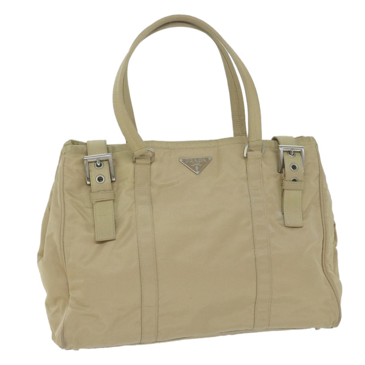Prada Tessuto Beige Synthetic Tote Bag (Pre-Owned) Size ONE SIZE - 12 Thumbnail