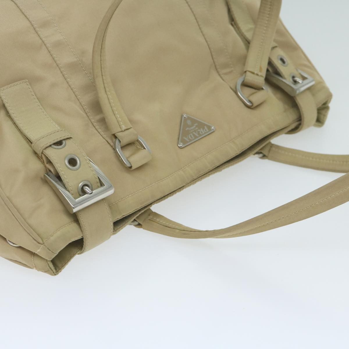 Prada Tessuto Beige Synthetic Tote Bag (Pre-Owned) Size ONE SIZE - 4 Thumbnail