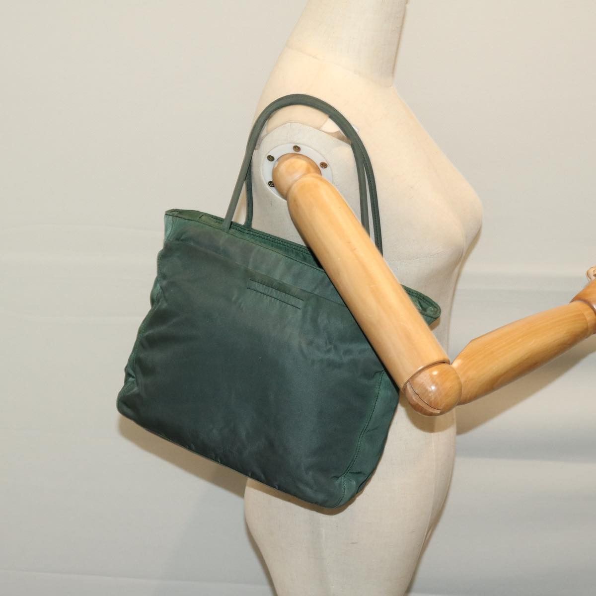 Prada Tessuto Green Synthetic Handbag (Pre-Owned) Size ONE SIZE - 8 Thumbnail