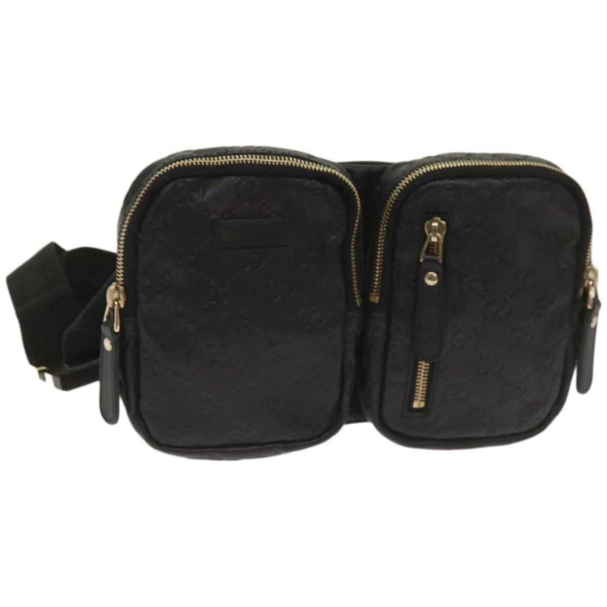 Gucci Gg Signature Black Leather Shoulder Bag (Pre-Owned) Size ONE SIZE - 10 Thumbnail