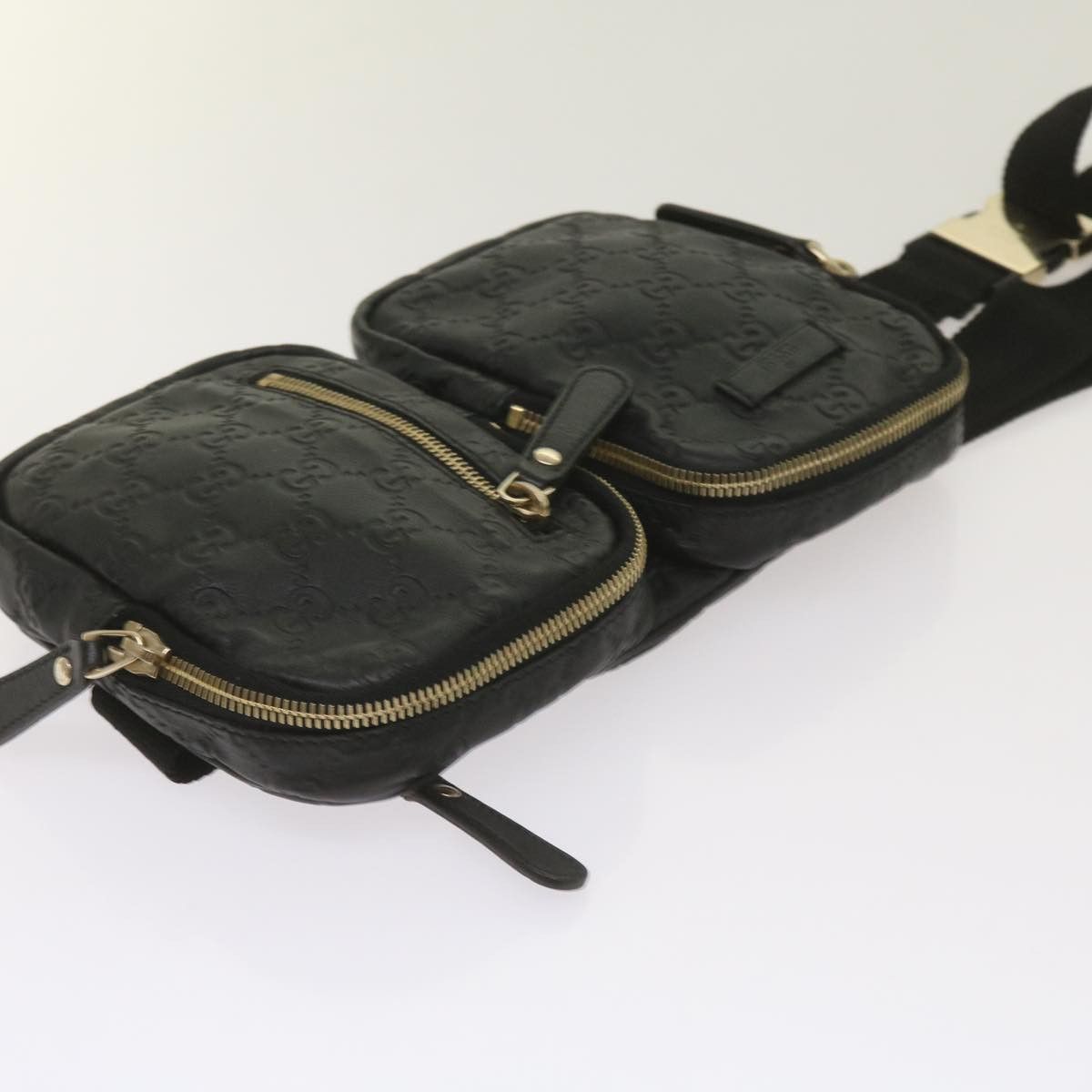 Gucci Gg Signature Black Leather Shoulder Bag (Pre-Owned) Size ONE SIZE - 4 Thumbnail