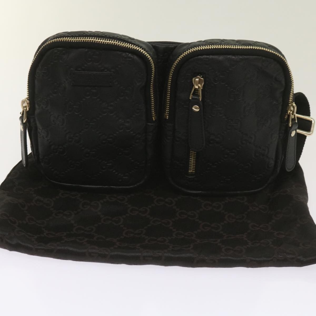 Gucci Gg Signature Black Leather Shoulder Bag (Pre-Owned) Size ONE SIZE - 9 Thumbnail