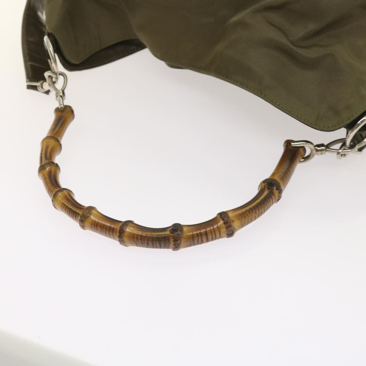 Gucci Bamboo Khaki Synthetic Shoulder Bag (Pre-Owned) Size ONE SIZE - 12 Thumbnail