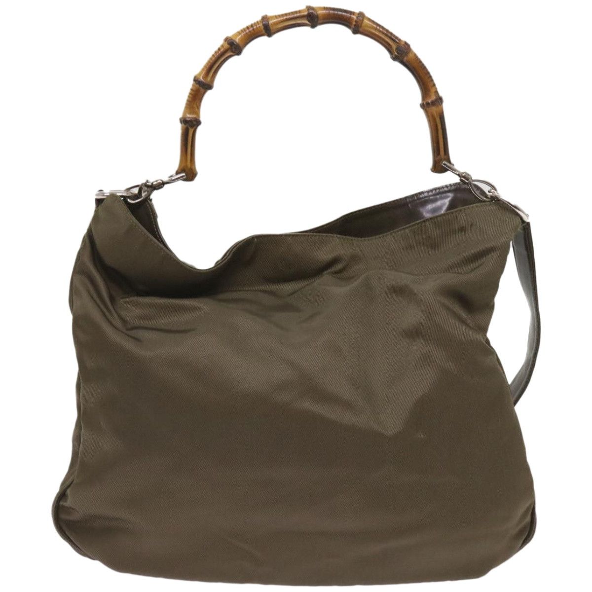 Gucci Bamboo Khaki Synthetic Shoulder Bag (Pre-Owned) Size ONE SIZE - 2 Thumbnail