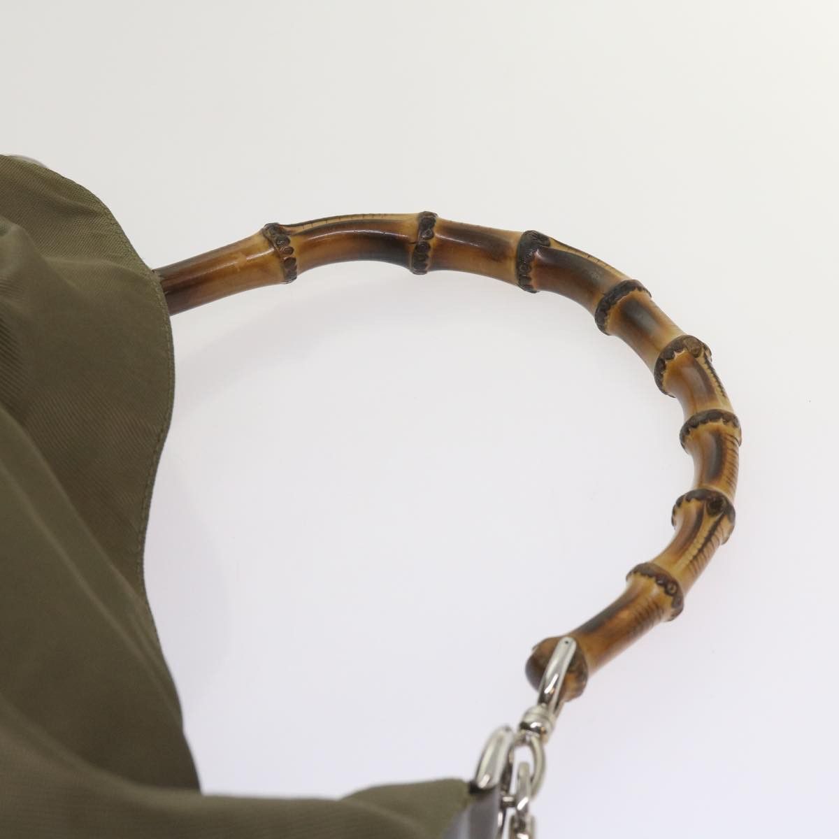Gucci Bamboo Khaki Synthetic Shoulder Bag (Pre-Owned) Size ONE SIZE - 13 Thumbnail