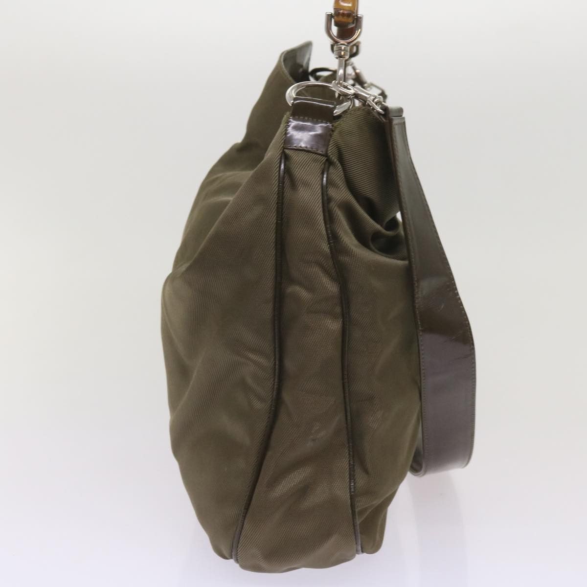 Gucci Bamboo Khaki Synthetic Shoulder Bag (Pre-Owned) Size ONE SIZE - 9 Thumbnail