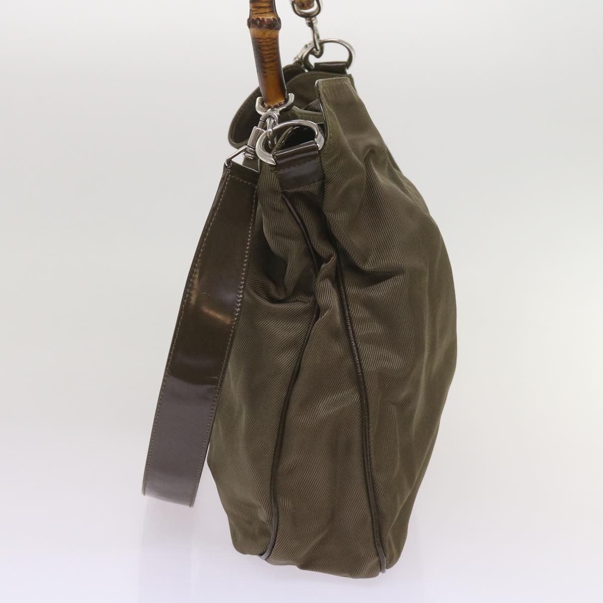 Gucci Bamboo Khaki Synthetic Shoulder Bag (Pre-Owned) Size ONE SIZE - 10 Thumbnail
