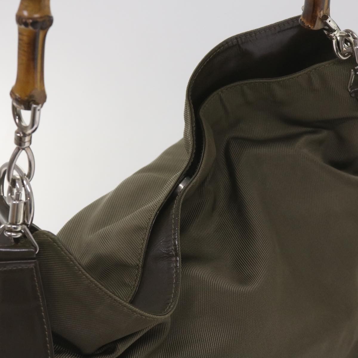 Gucci Bamboo Khaki Synthetic Shoulder Bag (Pre-Owned) Size ONE SIZE - 11 Thumbnail