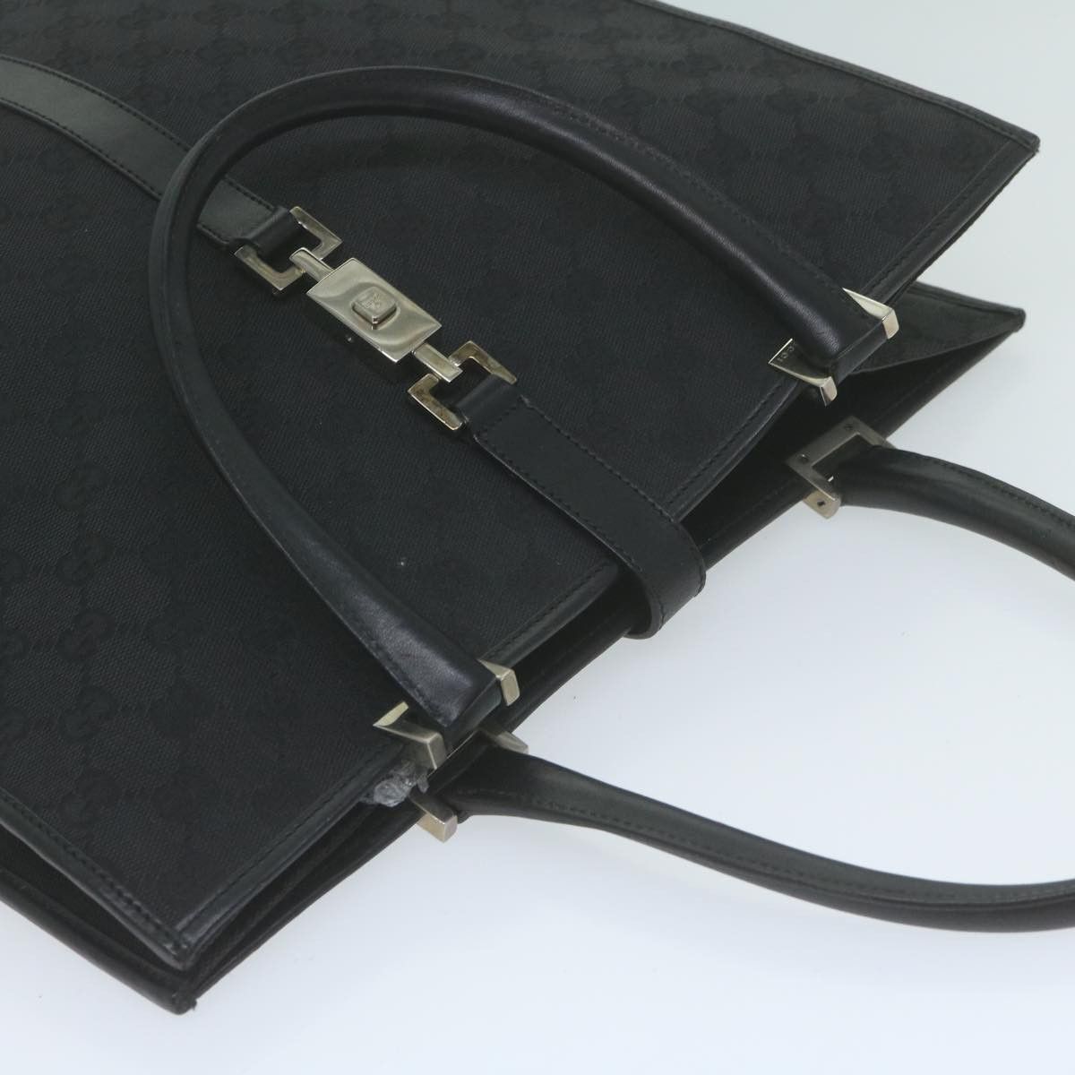 Gucci Jackie Black Canvas Handbag (Pre-Owned) Size ONE SIZE - 13 Thumbnail