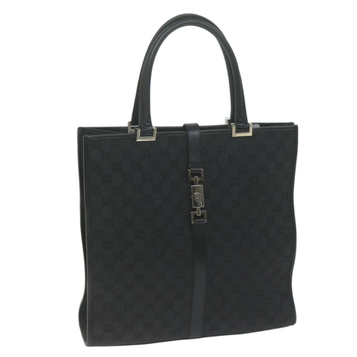 Gucci Jackie Black Canvas Handbag (Pre-Owned) Size ONE SIZE - 4 Thumbnail