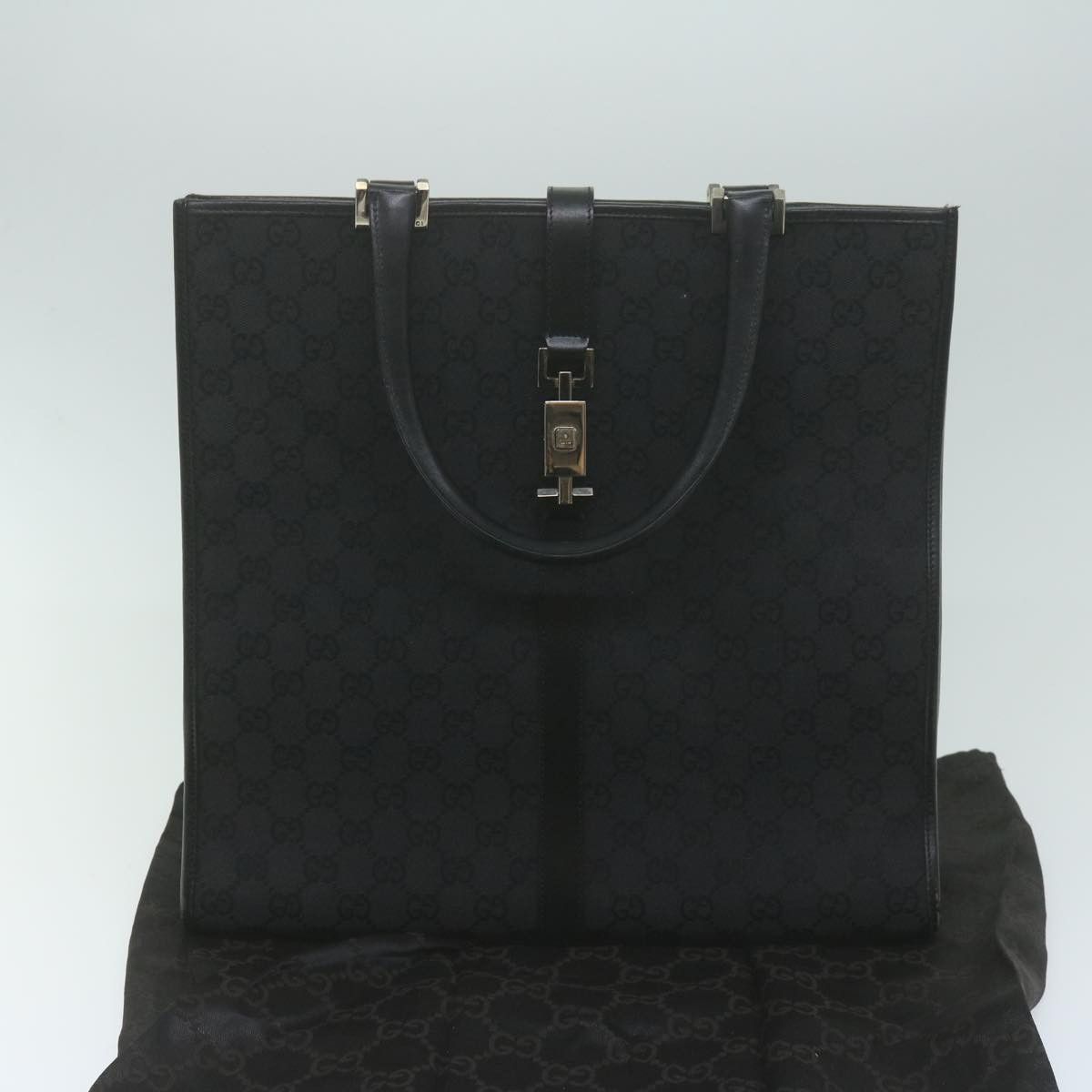 Gucci Jackie Black Canvas Handbag (Pre-Owned) Size ONE SIZE - 9 Thumbnail
