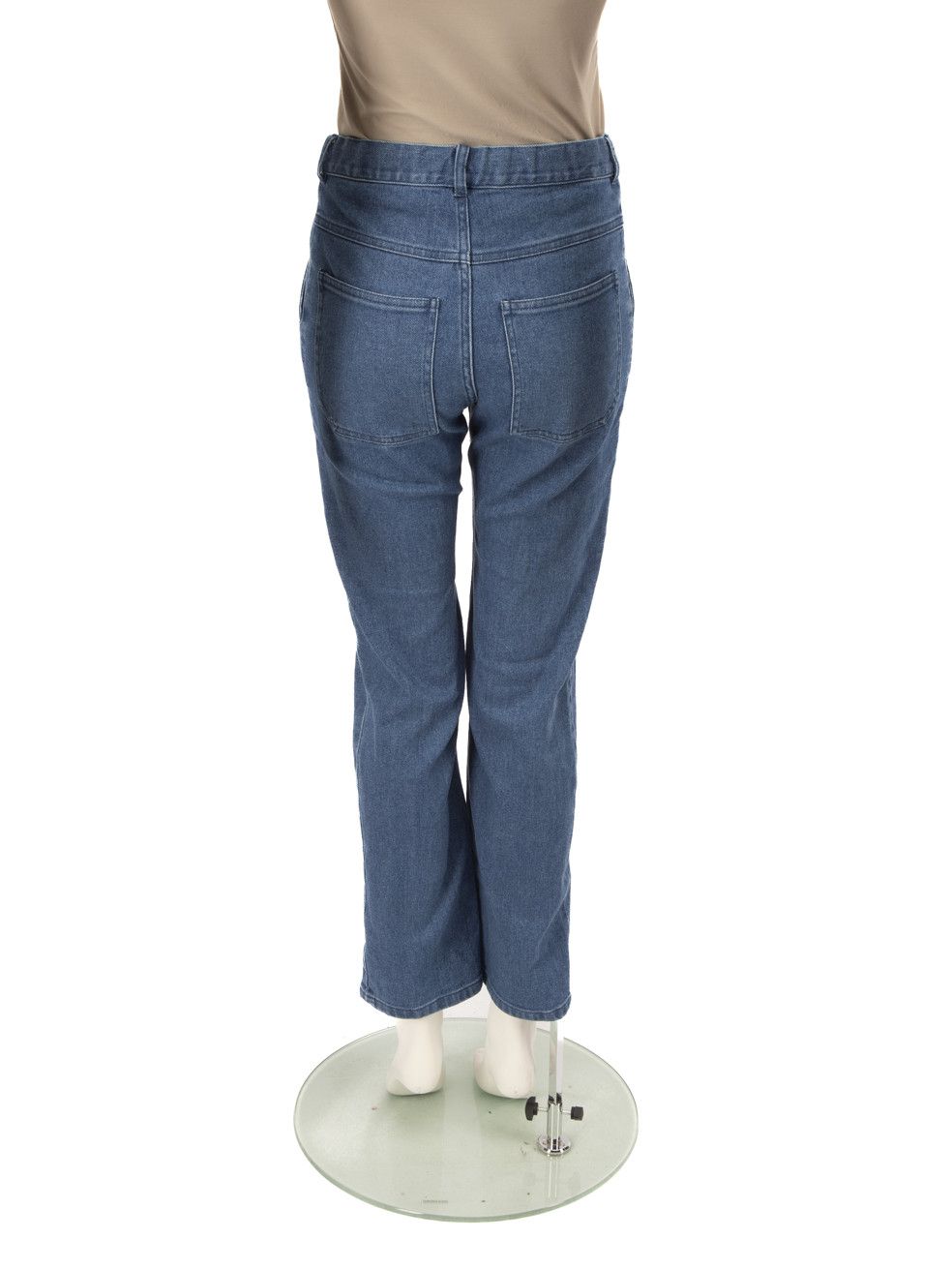 Dior Blue Denim Straight Leg Logo Panel Jeans Size 25" / US 0 / IT 36 - 3 Thumbnail