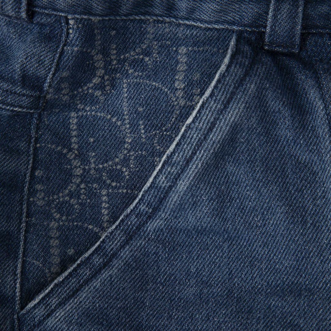 Dior Blue Denim Straight Leg Logo Panel Jeans Size 25" / US 0 / IT 36 - 4 Thumbnail