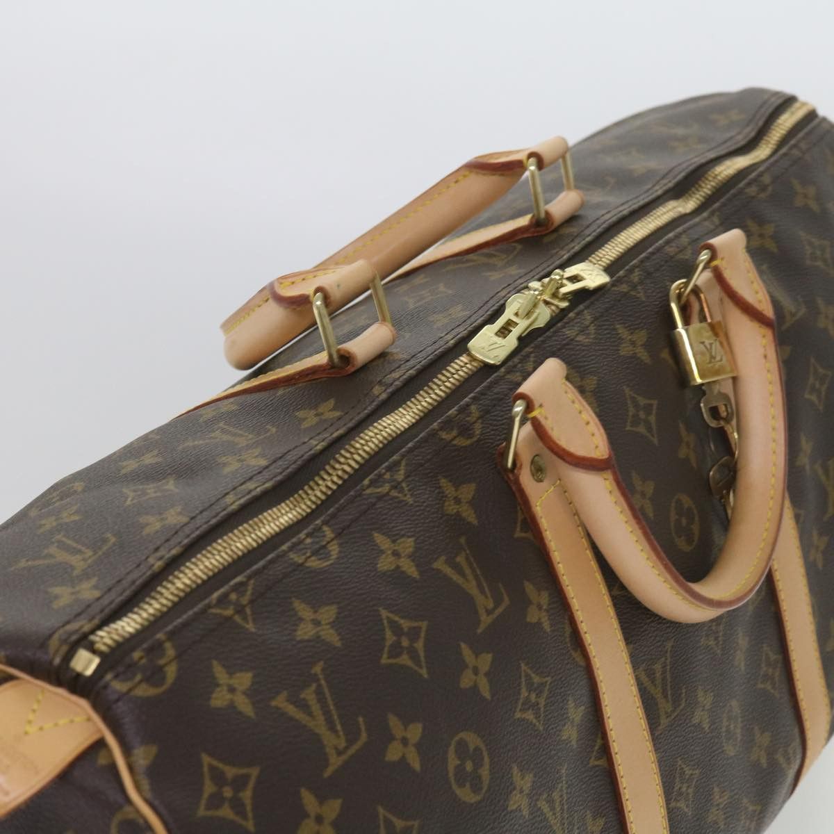Louis Vuitton Keepall 50 Brown Canvas Travel Bag (Pre-Owned) Size ONE SIZE - 4 Thumbnail