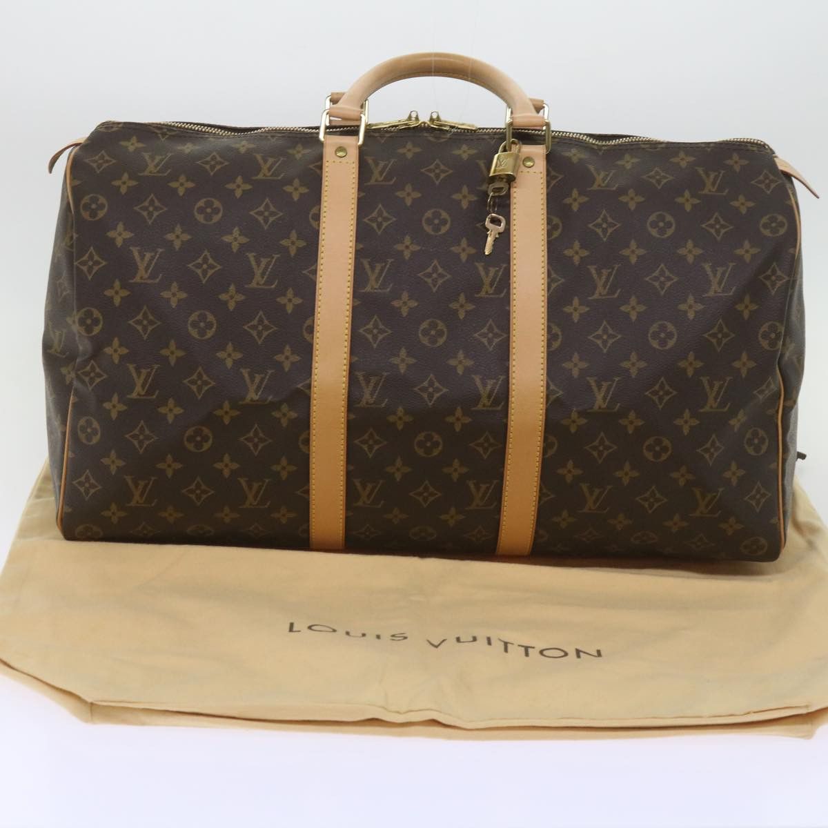 Louis Vuitton Keepall 50 Brown Canvas Travel Bag (Pre-Owned) Size ONE SIZE - 8 Thumbnail