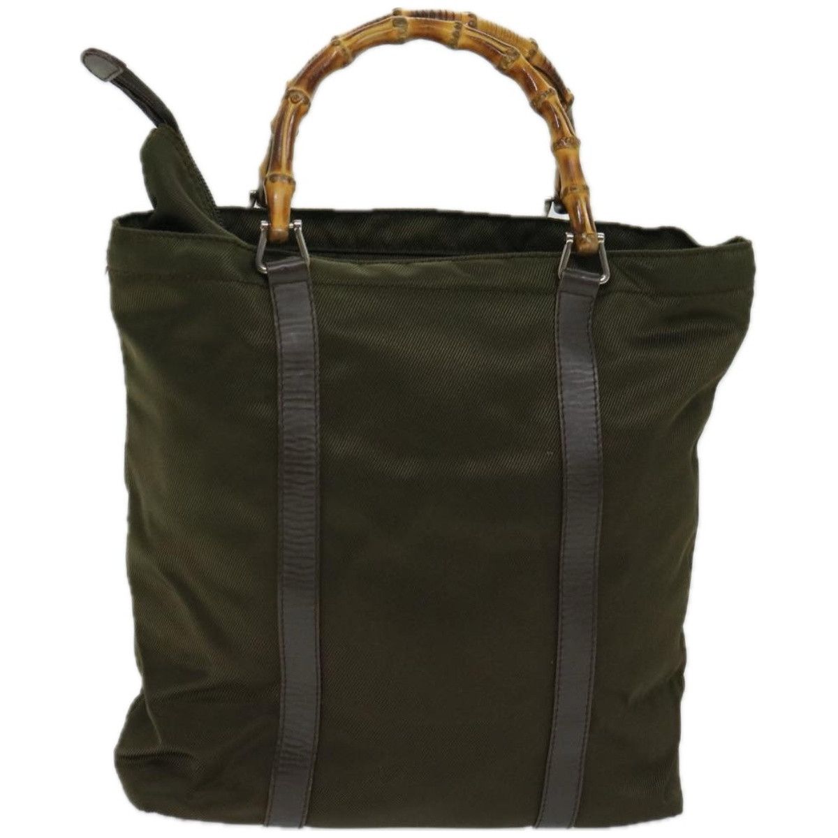 Gucci Bamboo Khaki Synthetic Handbag (Pre-Owned) Size ONE SIZE - 2 Thumbnail