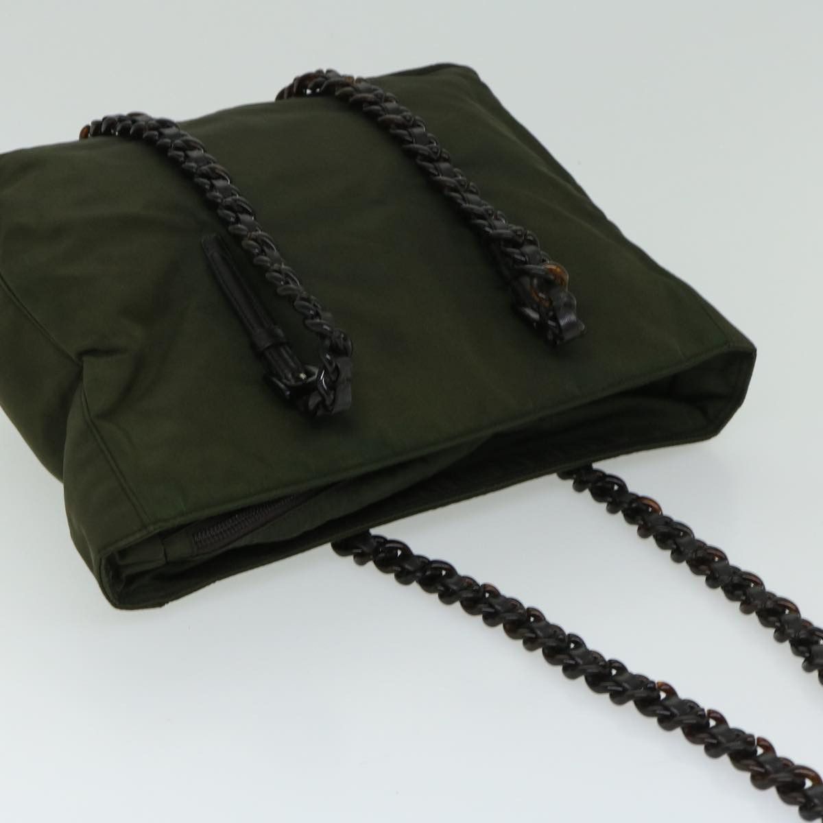 Prada Tessuto Green Synthetic Shoulder Bag (Pre-Owned) Size ONE SIZE - 4 Thumbnail