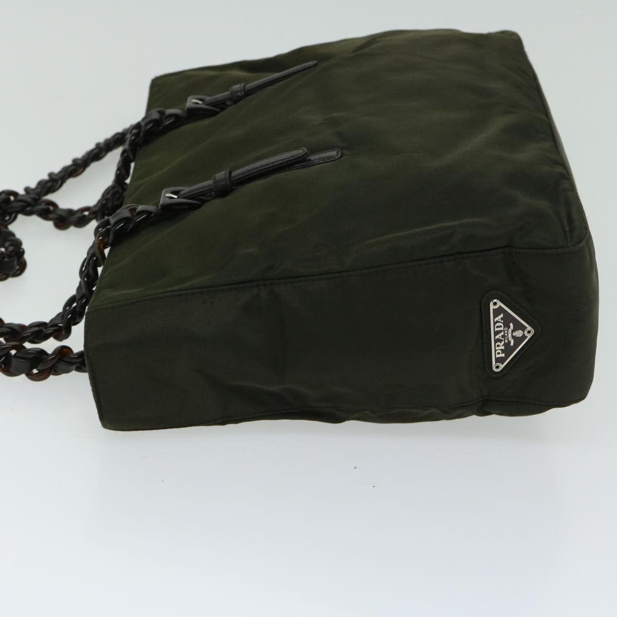 Prada Tessuto Green Synthetic Shoulder Bag (Pre-Owned) Size ONE SIZE - 12 Thumbnail