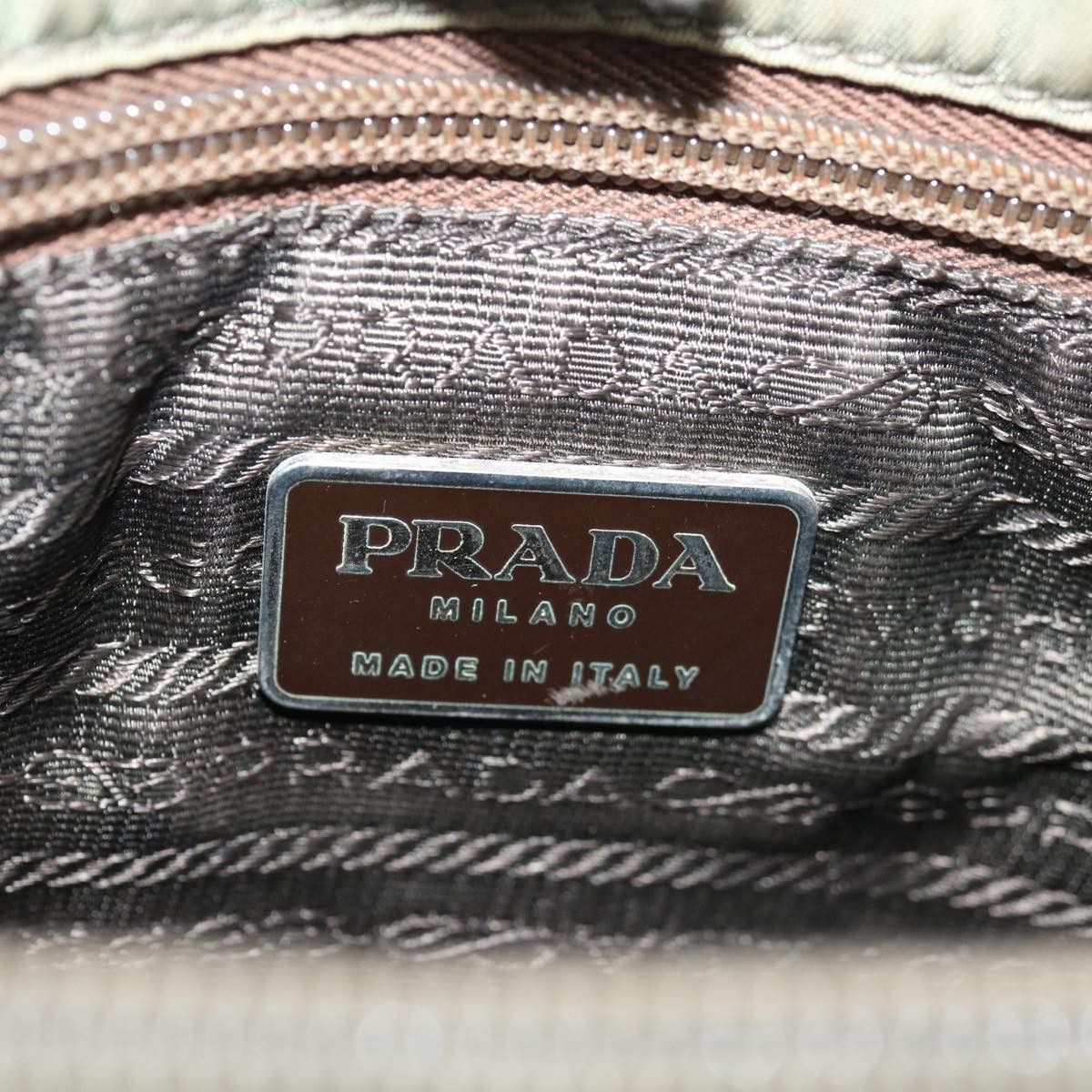 Prada Tessuto Khaki Synthetic Tote Bag (Pre-Owned) Size ONE SIZE - 7 Thumbnail