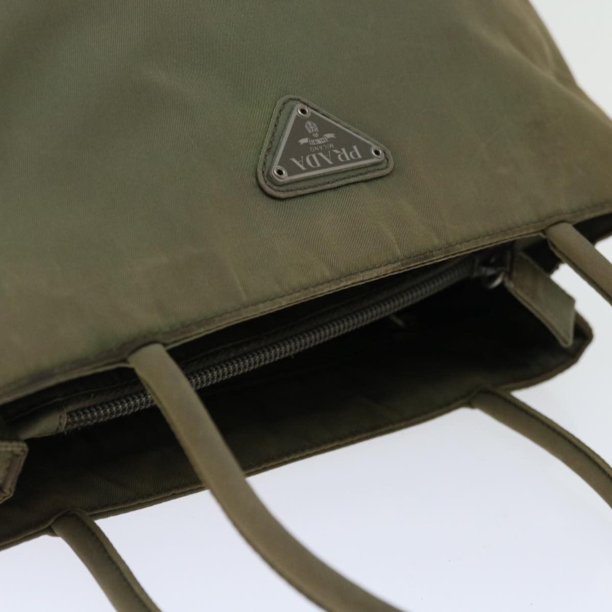 Prada Tessuto Khaki Synthetic Tote Bag (Pre-Owned) Size ONE SIZE - 13 Thumbnail