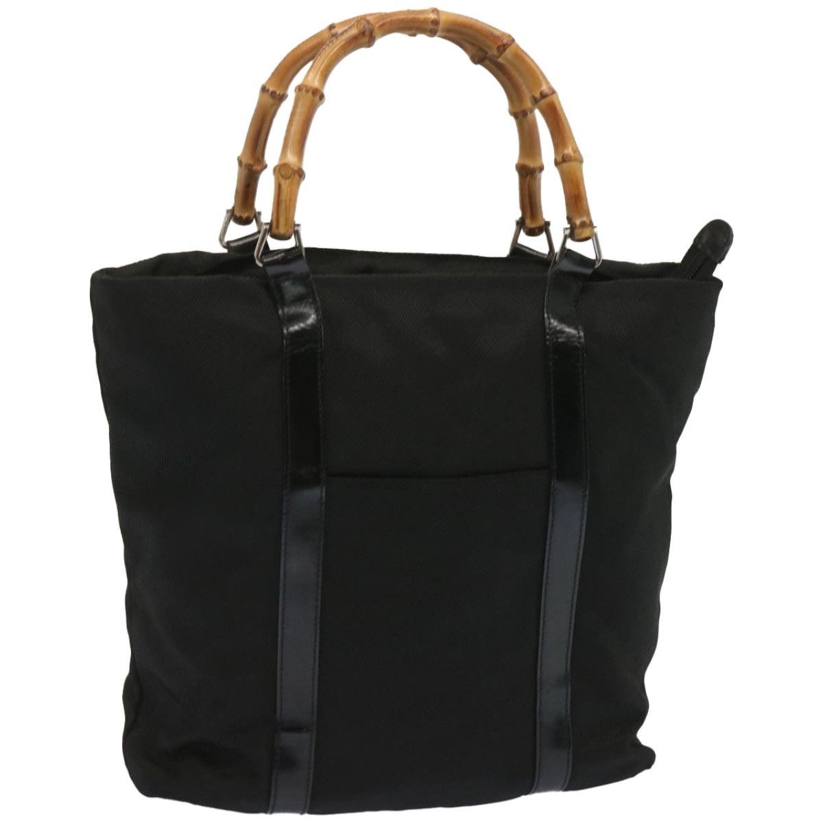 Gucci Bamboo Black Synthetic Handbag (Pre-Owned) Size ONE SIZE - 2 Thumbnail