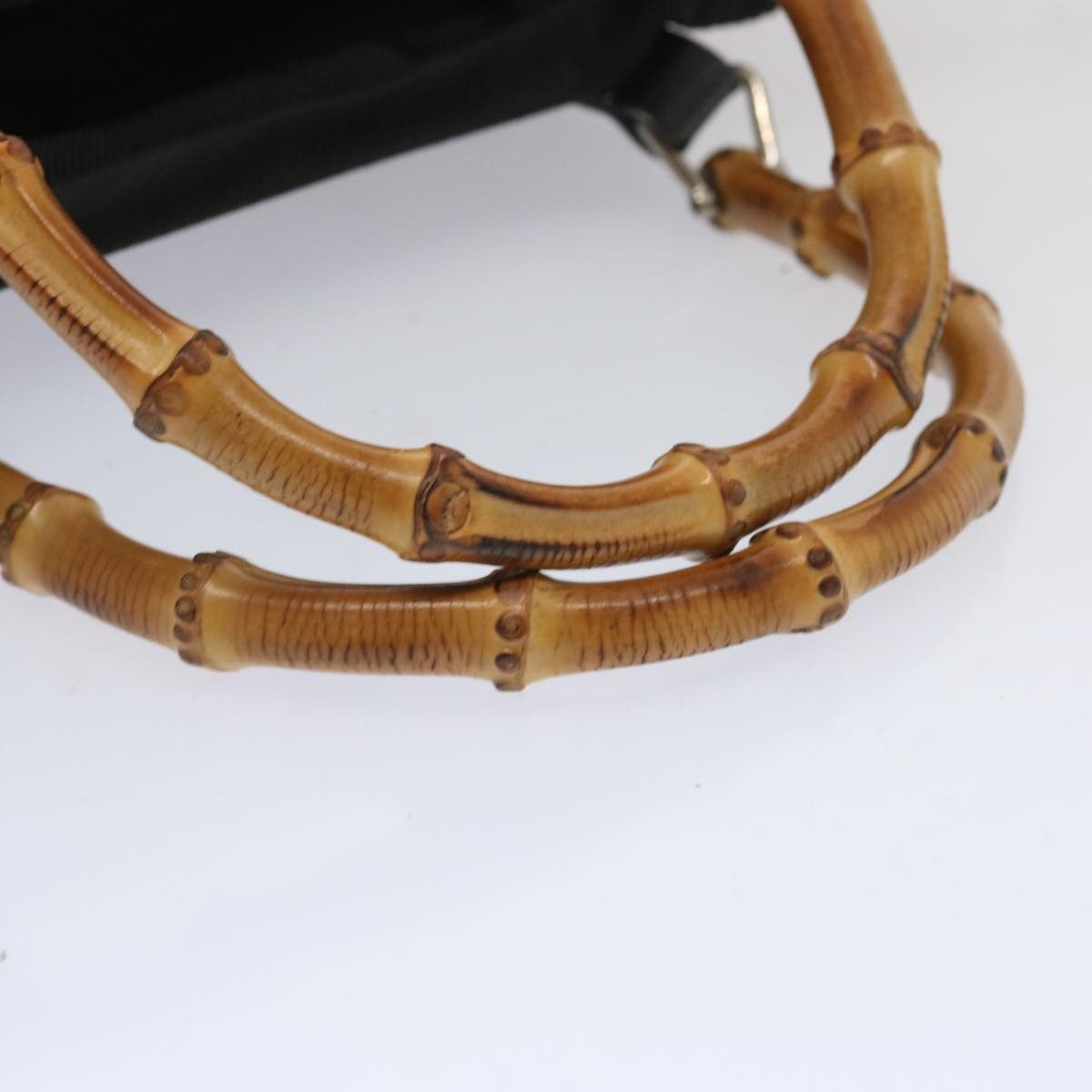 Gucci Bamboo Black Synthetic Handbag (Pre-Owned) Size ONE SIZE - 12 Thumbnail