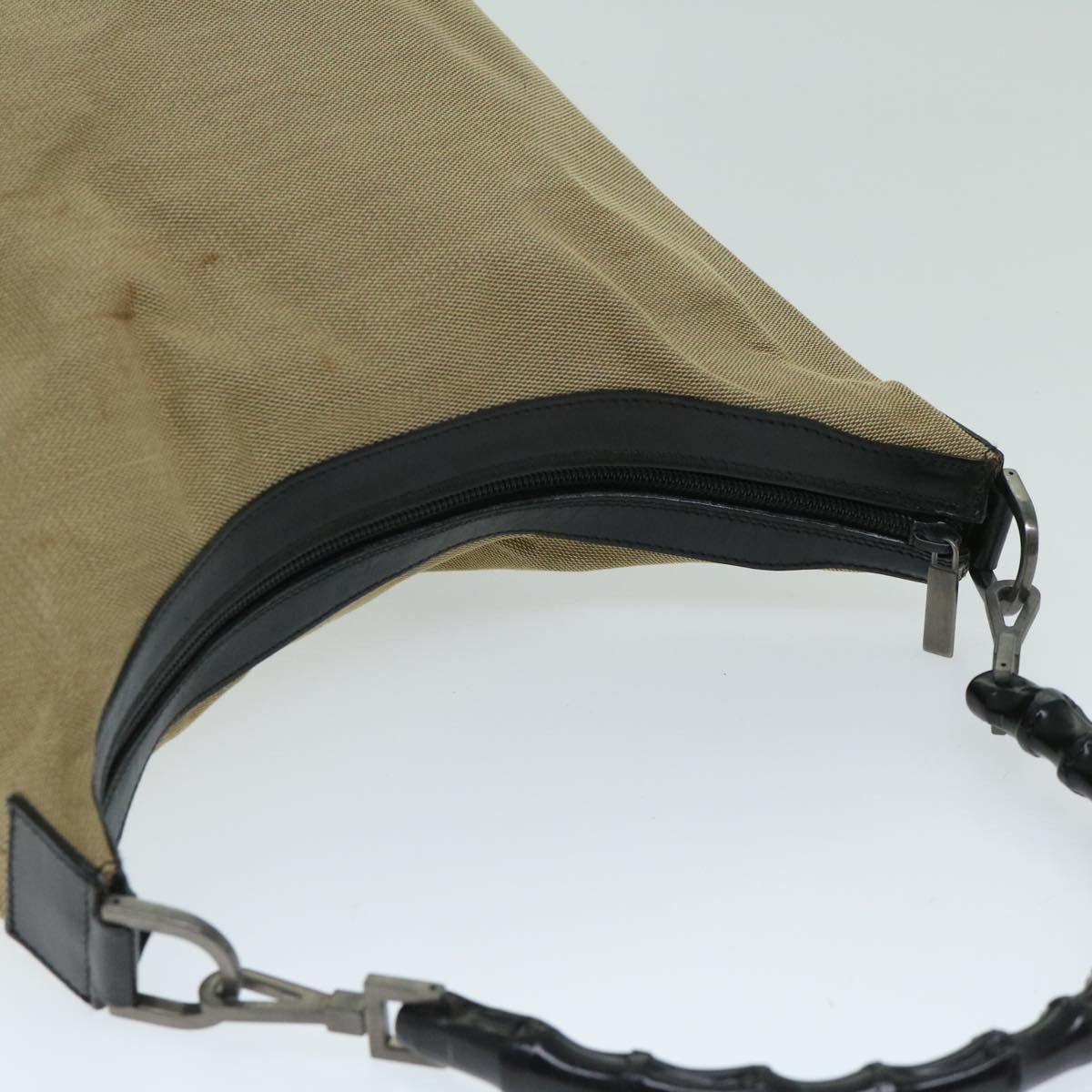 Gucci Bamboo Beige Canvas Shoulder Bag (Pre-Owned) Size ONE SIZE - 10 Thumbnail