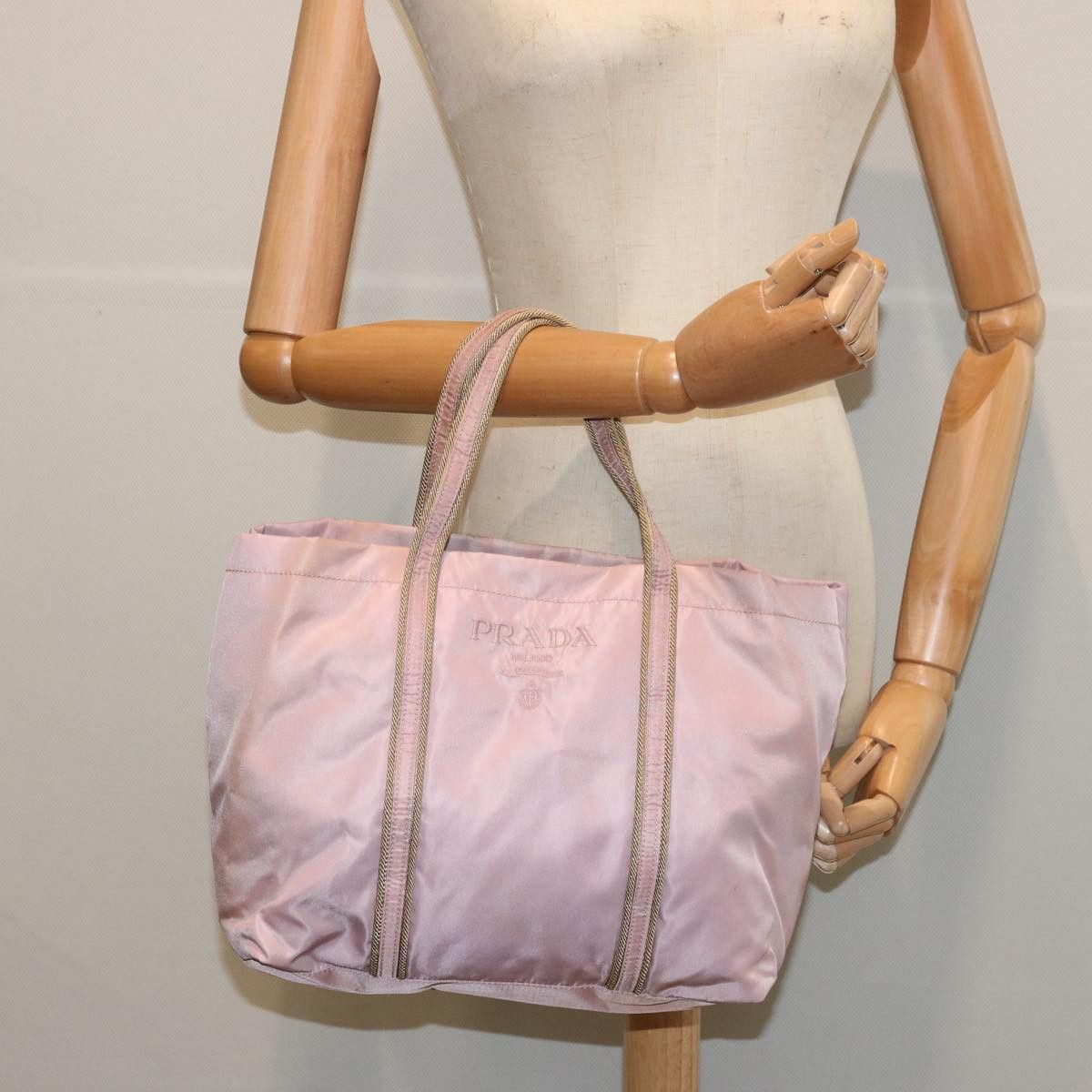Prada Nappa Antique Pink Synthetic Handbag (Pre-Owned) Size ONE SIZE - 8 Thumbnail
