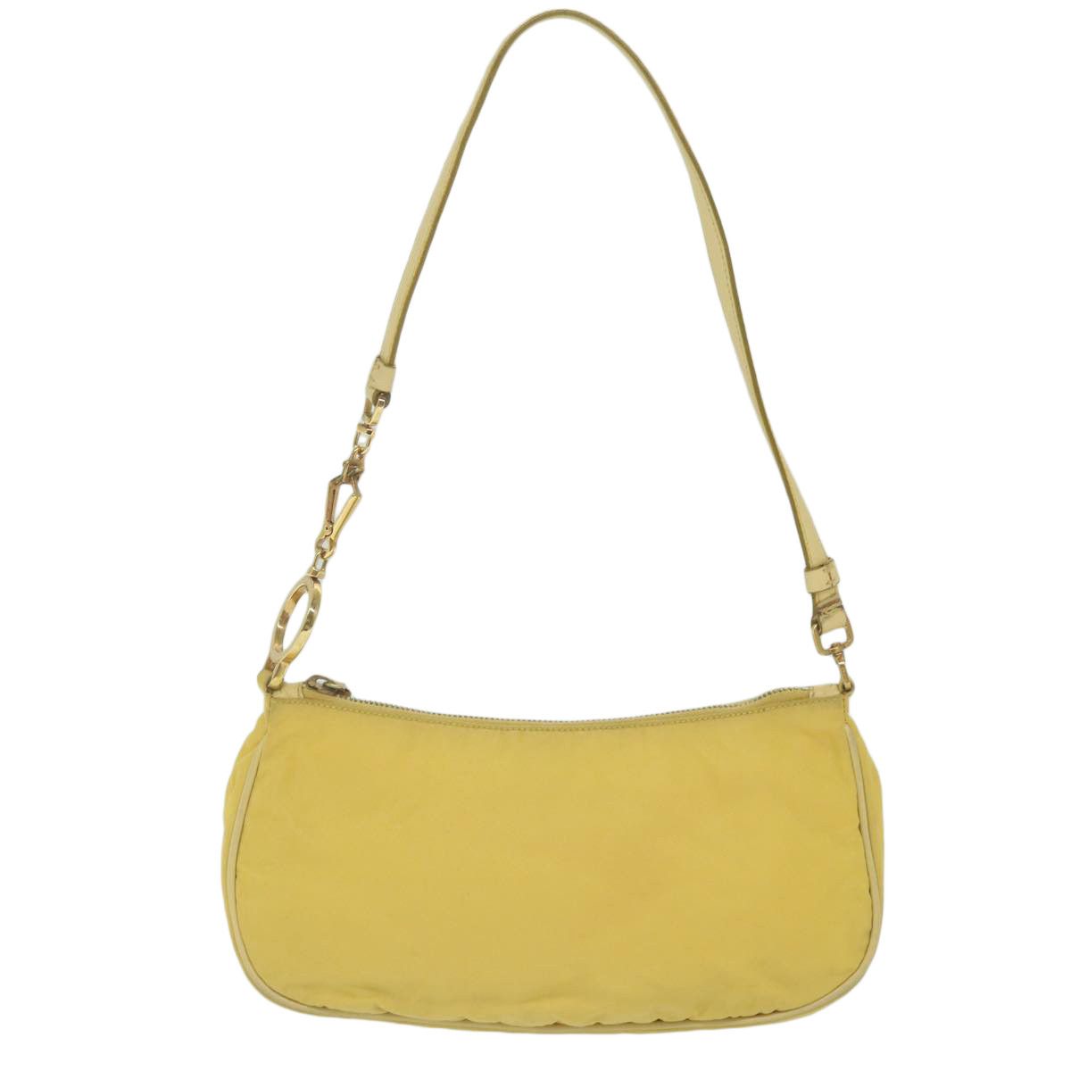 Prada Tessuto Yellow Synthetic Shoulder Bag (Pre-Owned) Size ONE SIZE - 4 Thumbnail