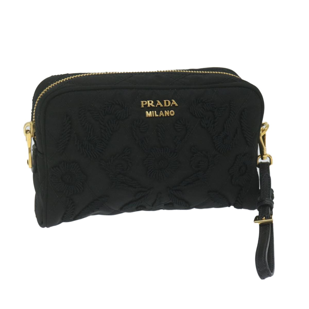 Prada Tessuto Black Synthetic Clutch Bag (Pre-Owned) Size ONE SIZE - 9 Thumbnail