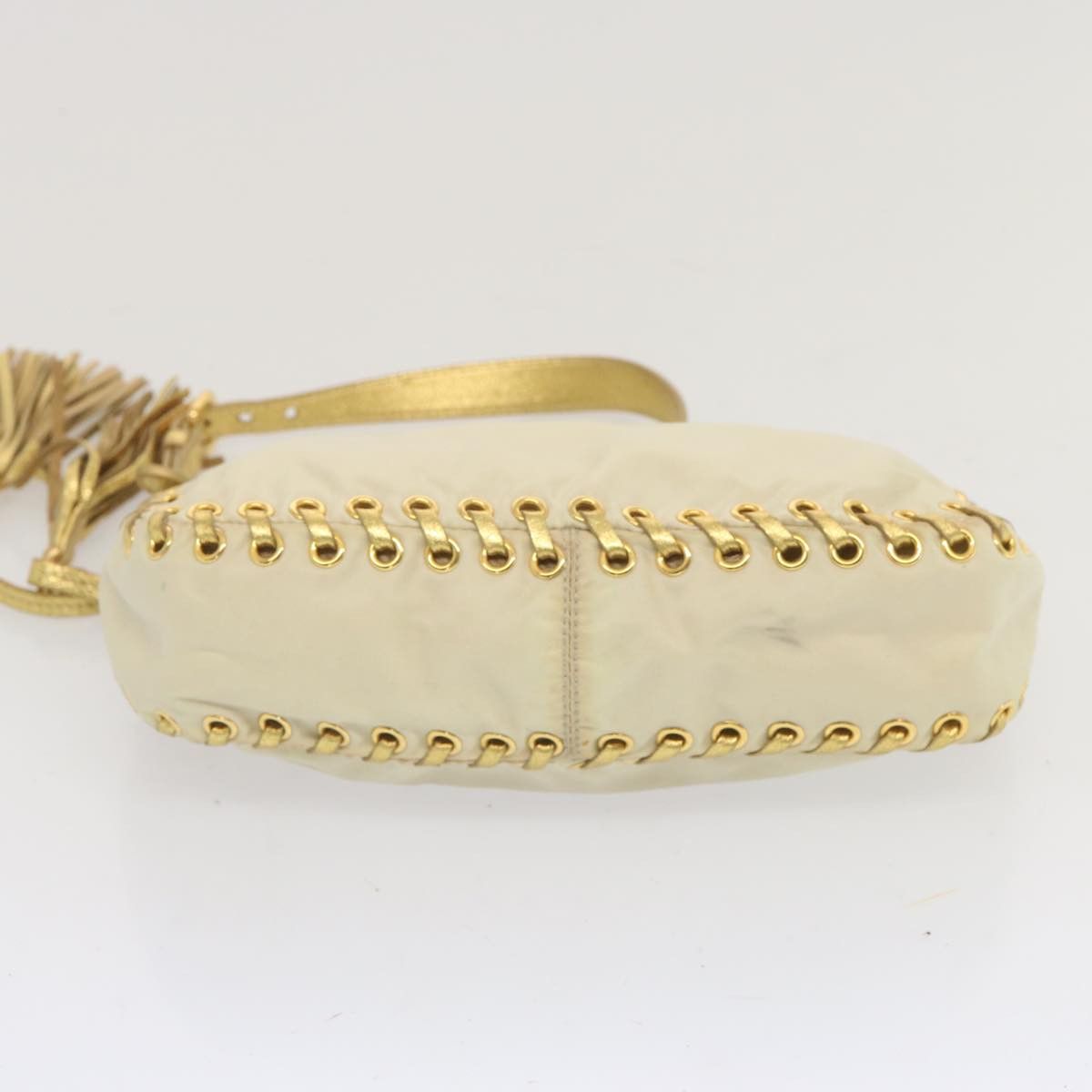 Prada Jacquard Beige Synthetic Handbag (Pre-Owned) Size ONE SIZE - 3 Thumbnail