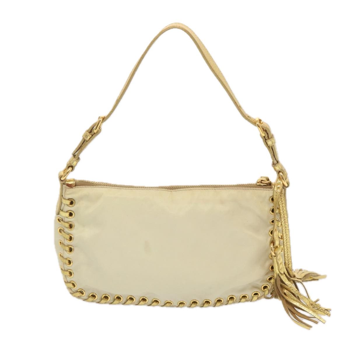 Prada Jacquard Beige Synthetic Handbag (Pre-Owned) Size ONE SIZE - 2 Thumbnail