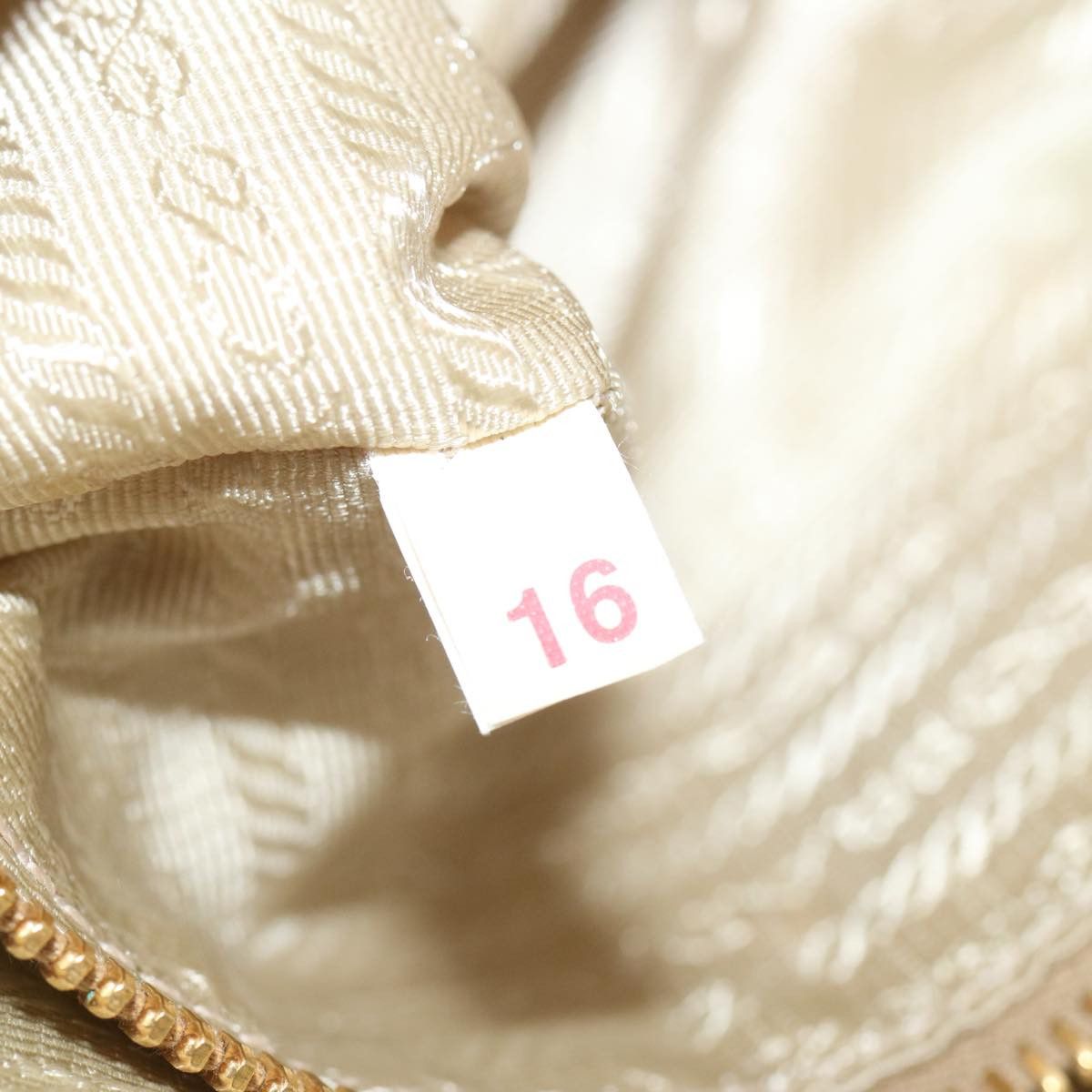 Prada Jacquard Beige Synthetic Handbag (Pre-Owned) Size ONE SIZE - 6 Thumbnail
