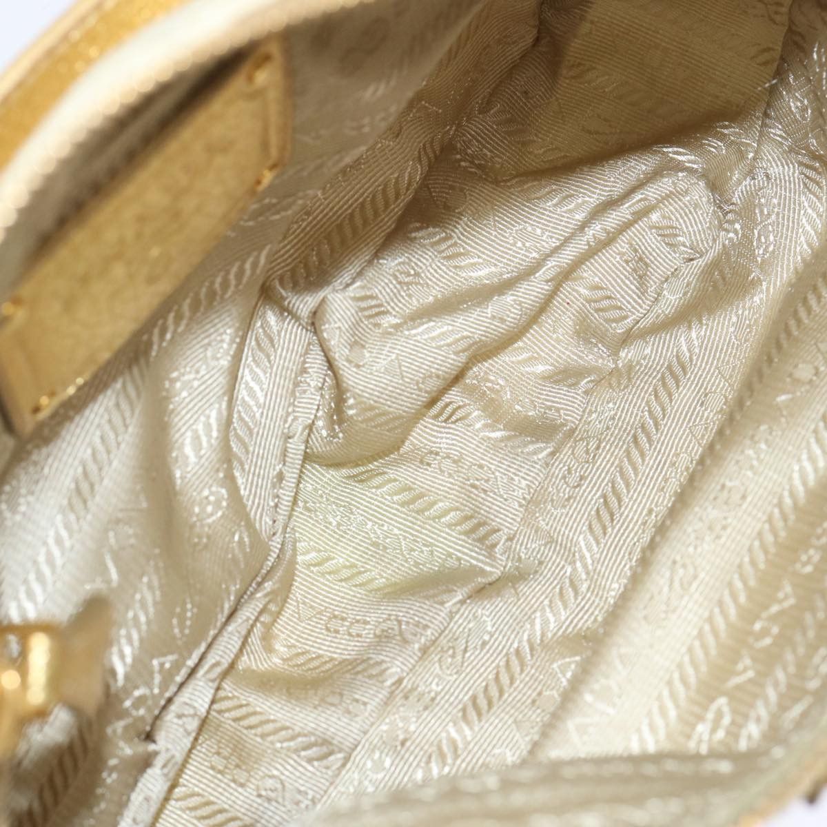 Prada Jacquard Beige Synthetic Handbag (Pre-Owned) Size ONE SIZE - 5 Thumbnail