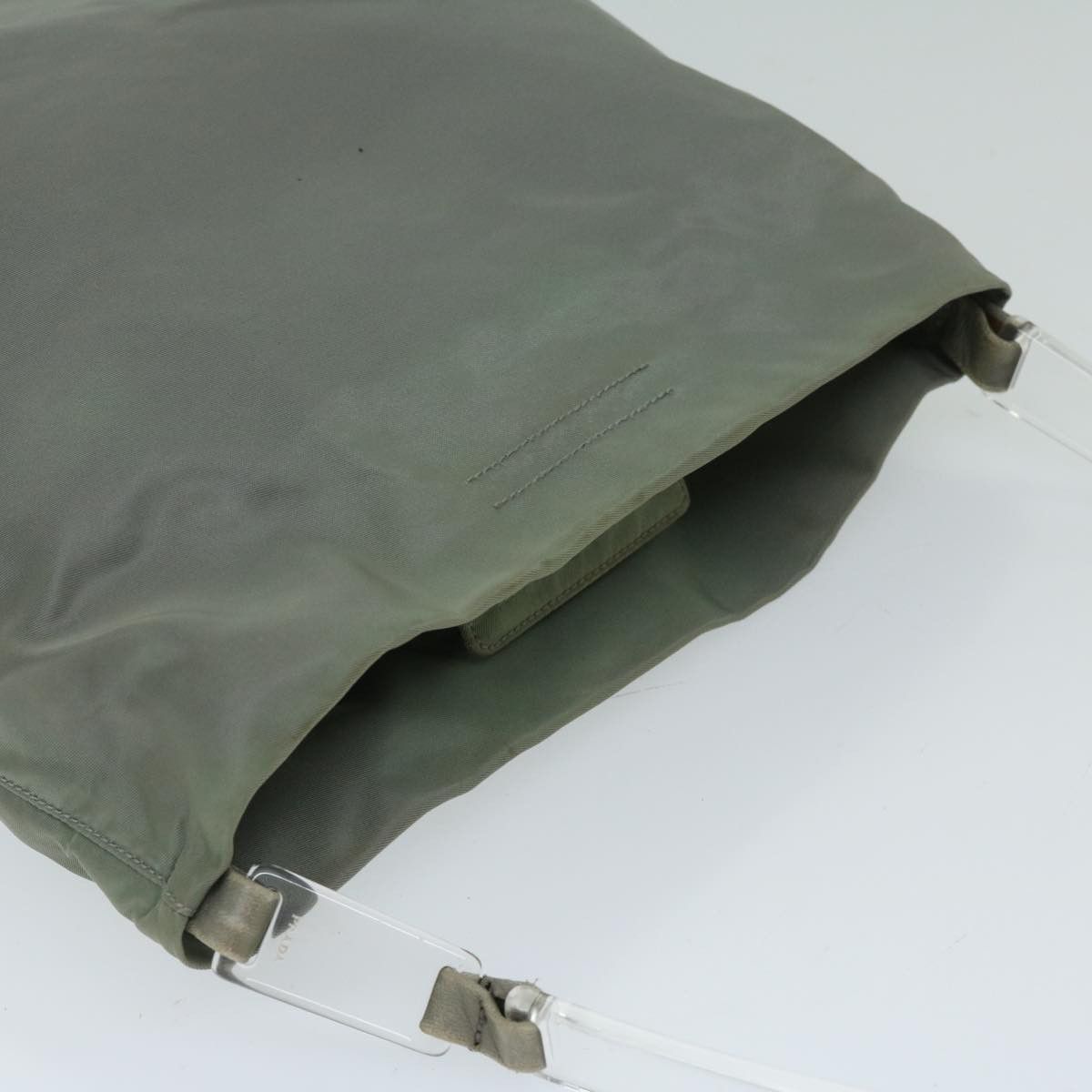 Prada Tessuto Khaki Canvas Shoulder Bag (Pre-Owned) Size ONE SIZE - 4 Thumbnail