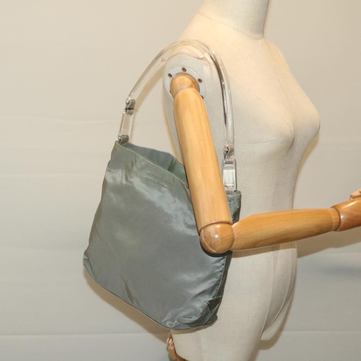 Prada Tessuto Khaki Canvas Shoulder Bag (Pre-Owned) Size ONE SIZE - 8 Thumbnail