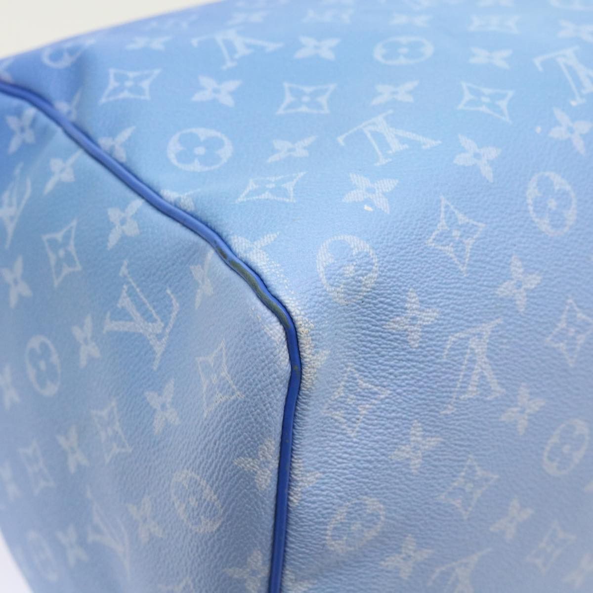 Louis Vuitton Keepall Bandouliere 50 Blue Canvas Travel Bag (Pre-Owned) Size ONE SIZE - 10 Thumbnail