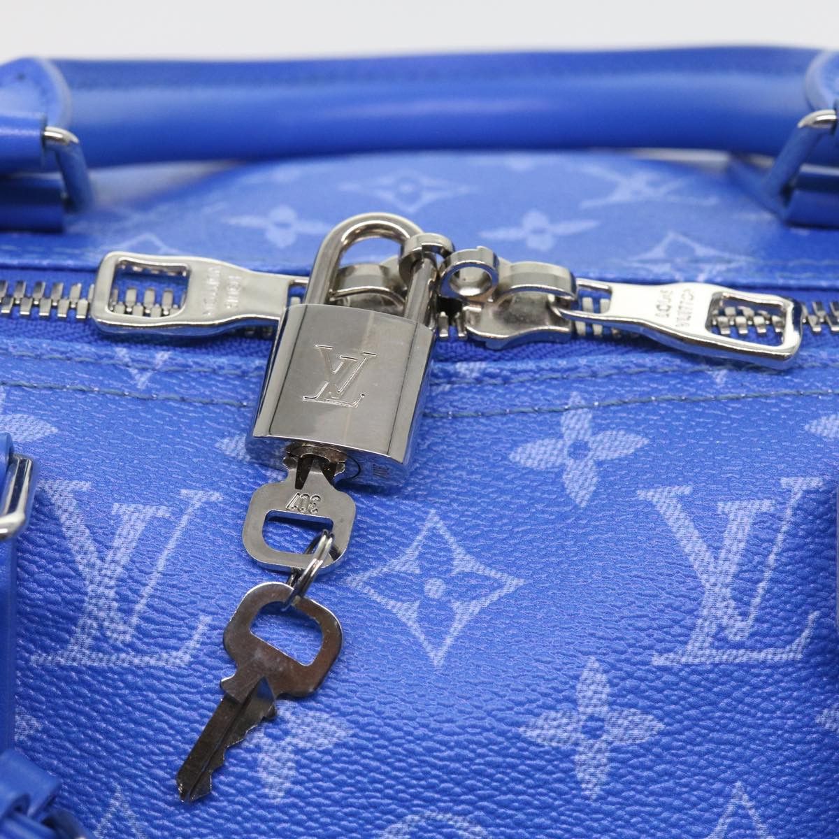 Louis Vuitton Keepall Bandouliere 50 Blue Canvas Travel Bag (Pre-Owned) Size ONE SIZE - 9 Thumbnail