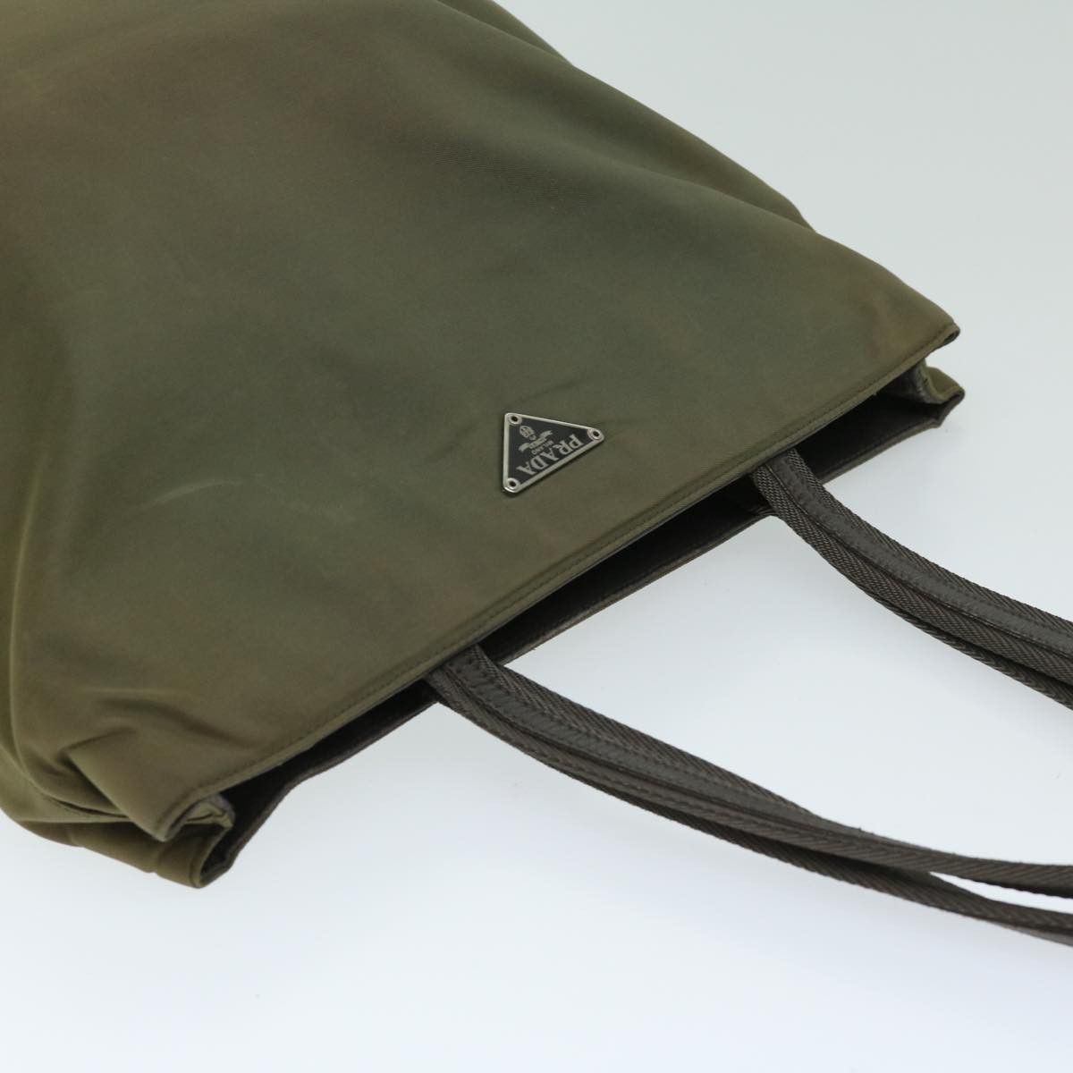 Prada Tessuto Khaki Synthetic Tote Bag (Pre-Owned) Size ONE SIZE - 4 Thumbnail
