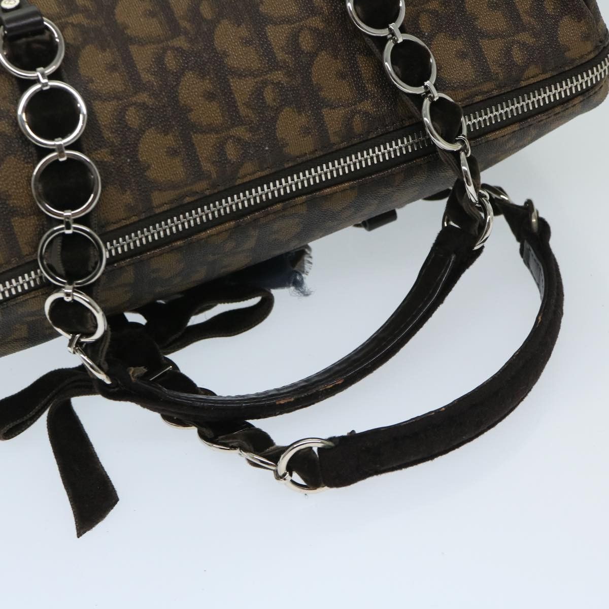 Dior Trotter Brown Canvas Handbag (Pre-Owned) Size ONE SIZE - 10 Thumbnail